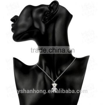Fashion 925 Silver Wholesale Pearl Bear Necklace photo-4
