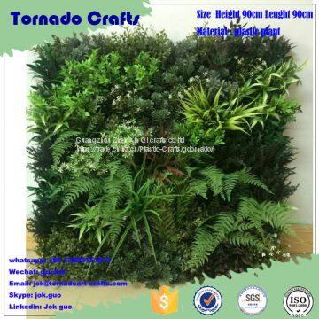 Mixed Grass Artificial Green Plant Wall in Plastic Indoor Outdoor Decoration Iron Shelf Backup High Quality Gardon Ornam photo-3