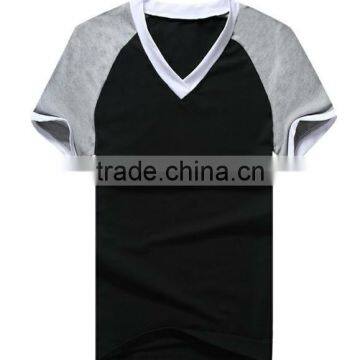 Mens short sleeve CVC V-neck tee TB03