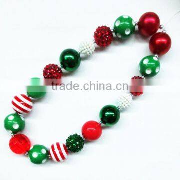 Christmas Baby Bubblegum Beaded Necklace photo-2