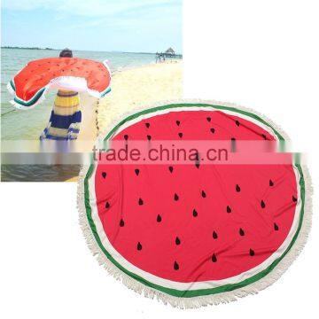 water melon Printed Round beach towel with tassel