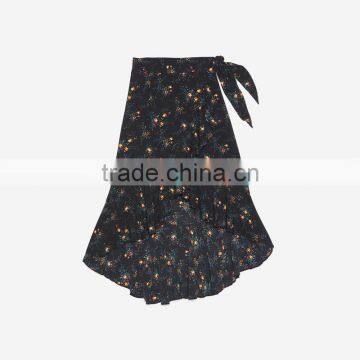 THE NEWEST Women Sexy All-over Floral Print Asymmetric Skirt photo-6