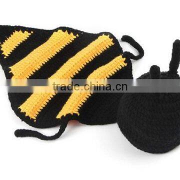 Custom Made Soft Hand Made Knitted Hat Newborn Baby Cute Crochet Beanie Hat With Braid photo-3