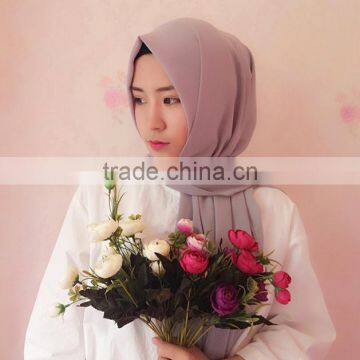 Muslim Scarf Pearl Chiffon Solid Color Long Towel Summer New National Customs of the Hui Multi-color photo-3
