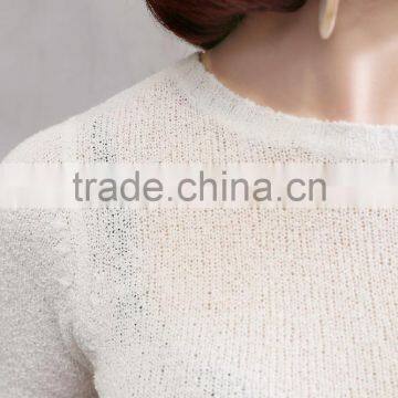 2017 New Arrivals Round Neck Plain White t Shirts for Women photo-4