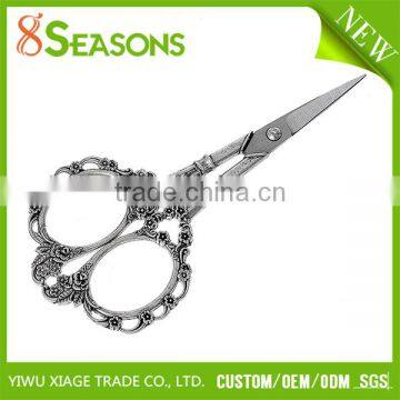 Wholesale Cheap Vintage Retro Style Antique Silver Flower Pattern Stainless Steel Scissors