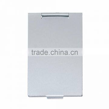 Cheap Wholesale Cosmetic Rectangle Foldable Silver Tone Make Up Pocket Mirror photo-2