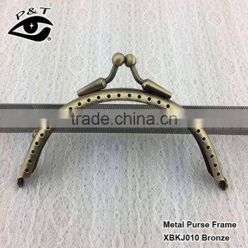 11CM Half Round Shape Bronze Color With Holes Metal Purse Frames for Handbags photo-4