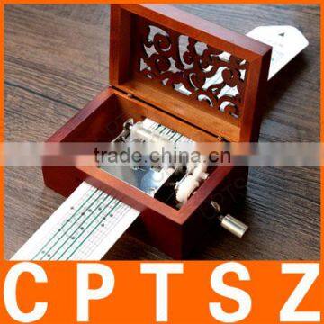 15 Sound Hand Paper Tape And Music Box Retro Wood/Wooden Music Box/Engraved Music Box photo-3