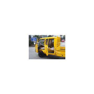 Double Cab Electric Transport Truck , 48V Electric Tow Tractor Yellow Color