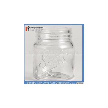 LongRun 2.4oz Unique Mason Jar Shot Glasses Set of 4 Fancy Glassware Gift