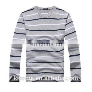 New latest designs grey and white striped comfortable striped polo t shirts