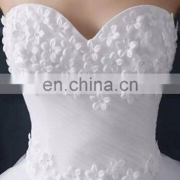 LSO014 Sweetheart With Flower Pattern Cheap Wedding Dresses Gowns Pictures Cascade photo-2