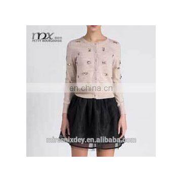 europe&americ top brand hand-maker pearl kniting women sweater