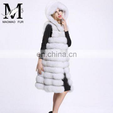 2016 Winter Genuine Fur Vests China Cheap Long Fur Vest Real Fox Fur Vest