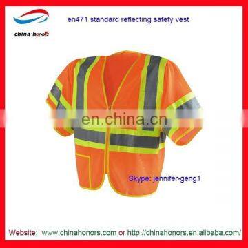 NEW American Standard Hi-vis Reflective Tape Rain Jacket/hi-vis Orange Reflective Jacket