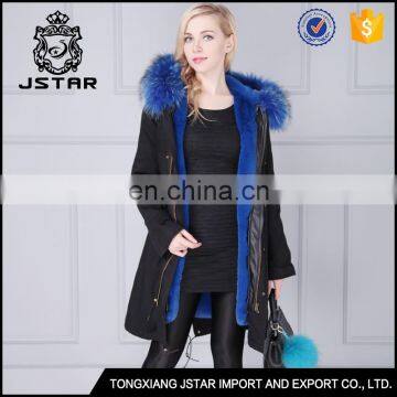 New design fur lined parka jacket,khaki faux fur trim parka from china factory