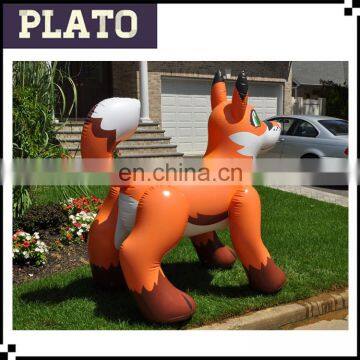 outdoor inflatable stand fox , high quility inflatable animals for kids