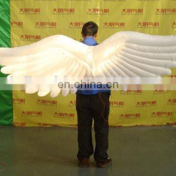 new design customized advertising inflatable angel wings costume