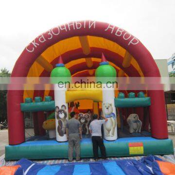 2016 cheap price big bounce houses playground/cheap inflatable fun city