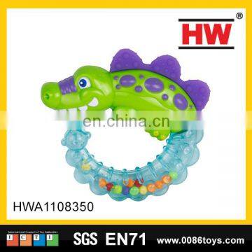 Hot selling infant toys the crocodile feature baby teether