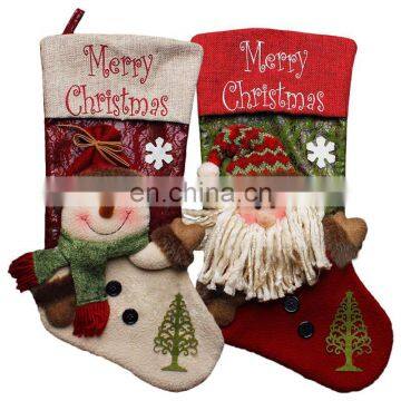 43CM Large 3D Merry Christmas Embroidery Home Decoration Christmas Stockings - Santa Claus photo-6
