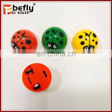 Promotional insect pattern caspule pull back ball toy