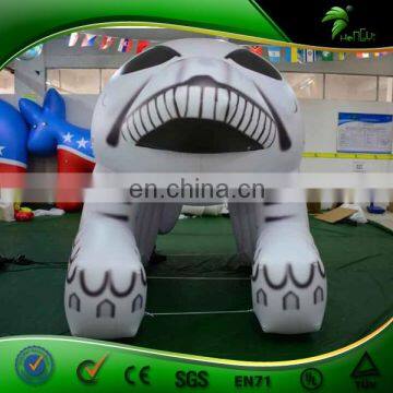 2016 New Inflatable Halloween Skull, Giant Inflatable Skull Tunnel For Halloween Outdoor