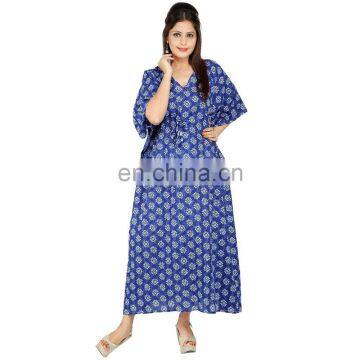 Plus Size Handmade Casual Wear Women's Sexy Stylish Full Length Kaftan Beach Wear Sexy Stylish Dress Nightwear Maxi Gown