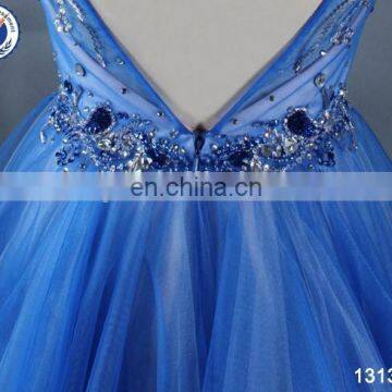 Bling Bling Ice Blue Short Puffy Homecoming Dress Made in China photo-6