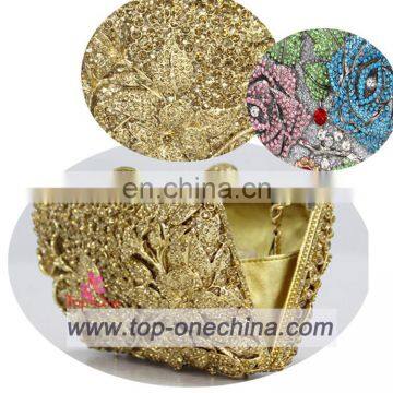 New arrival shining clutch evening bags for women clutch bag with rhinestone golrious clutch bag