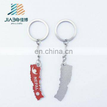 Nepal Soft Enamel Irregular Shaped Souvenir Custom Metal Keychain Supplier photo-4