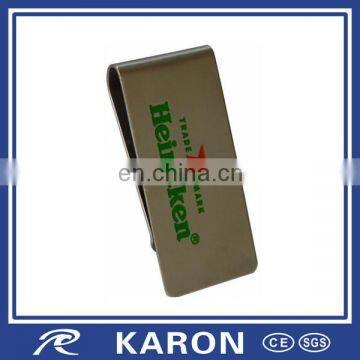 promotion branded parts money clip in steel