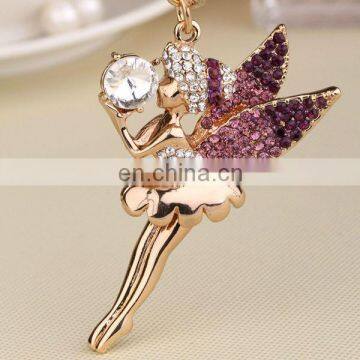 HOT SALE GIFT DAISY DIAMOND PRETTY CRYSTAL FAIRY GIRL KEYCHAIN