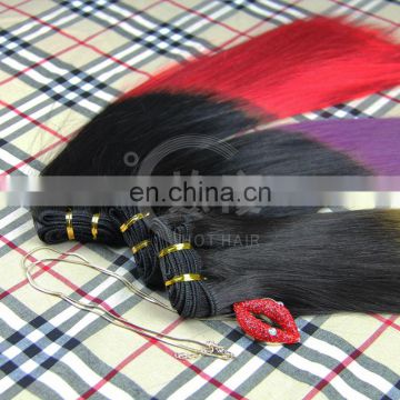 China Wholesale yaki two tone human hair weaving virgin malaysian human hair extension