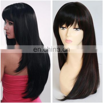 top quality natural heat fiber synthetic hair wig wholesale ,fashion straight best selling hair wig products in america