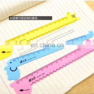 Kawaii Cartoon Small Animals Design Rulers Plastic Measuring Rulers School Set For Kids 150mm