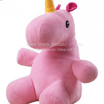 Your own logo can be added Custom Stuffed Embroidery Unicorn Plush Toy