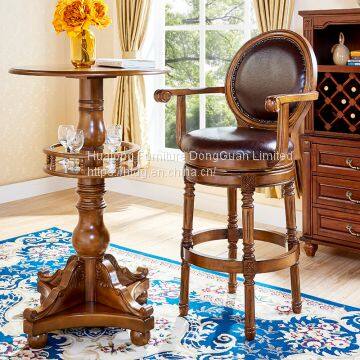 IVSY 7120B American Style Bar Chair Wooden Bar Stool Home Or Commercial Usage 24