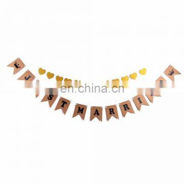 Just Married Garland Party Props/wedding hall decoration/