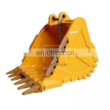 Excavator Digger  Heavy Duty Rock Bucket For E385C E385CL E385CFS HDR Standard Size 3.8CBM 5.7CBM