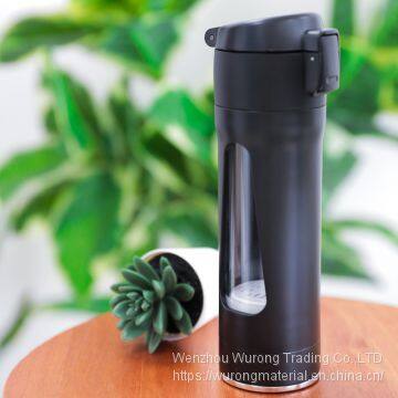 280ml Borosilicate Glass Water Cup With Ceramic Spheres of Mineral Alloy Element Making Water Soluable Hydrogen 800-1300 Pbb Rapid Microelctrolysis Generating Hydrion Neutralizing Radical Portable Lidded Bottle Anit-scald-skid Hot Water Tea Cup photo-5