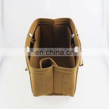 Yellow Color Hot Selling Cosmetic Handbag Purse Felt Make up Organizer Bag photo-5