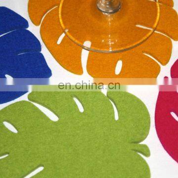 Professional Portable Coffee Cup Glass Drink Felt Coaster Coasters With Holder photo-6