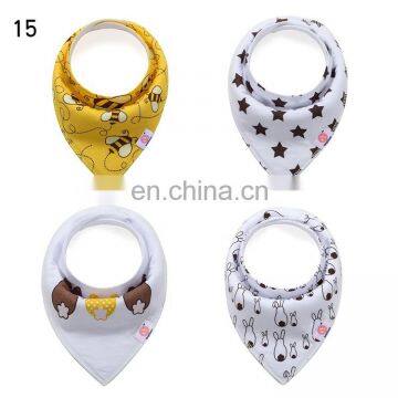 Customized Pattern Printing Eco-friendly 100% Cotton Durable Baby Bandana Drool Bibs Organic Baby Bib Bandana photo-4