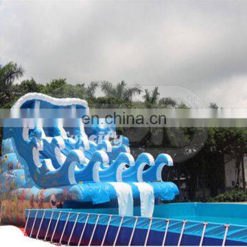 High Quality Commercial Best Standard Frame Swimming Pool With Inflatable Slide photo-5