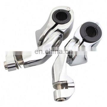 Motorcycle Mount Kit Engine Guard Short Angled Foot Pegs for Honda Kawasaki Norton