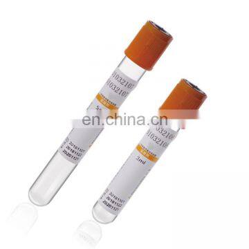 Clear Plastic Pro-coagulation Blood Test Tubes