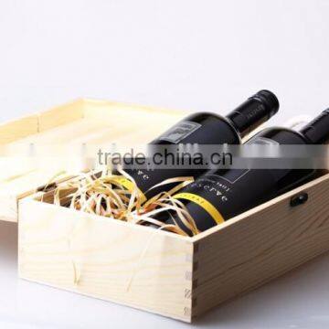 Custom logo and painted color wooden wine bottle packaging box,wine gift boxes