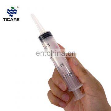 Multi-Purpose Dispensing Sterile Plastic Disposable Syringe 20 ml without Needles